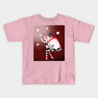Mothwoman (red,white,and black) Kids T-Shirt